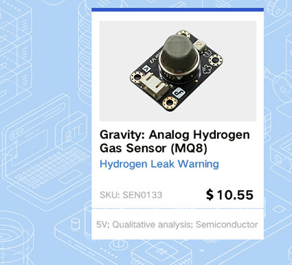 Gravity: Analog Hydrogen Gas Sensor (MQ8) For Arduino